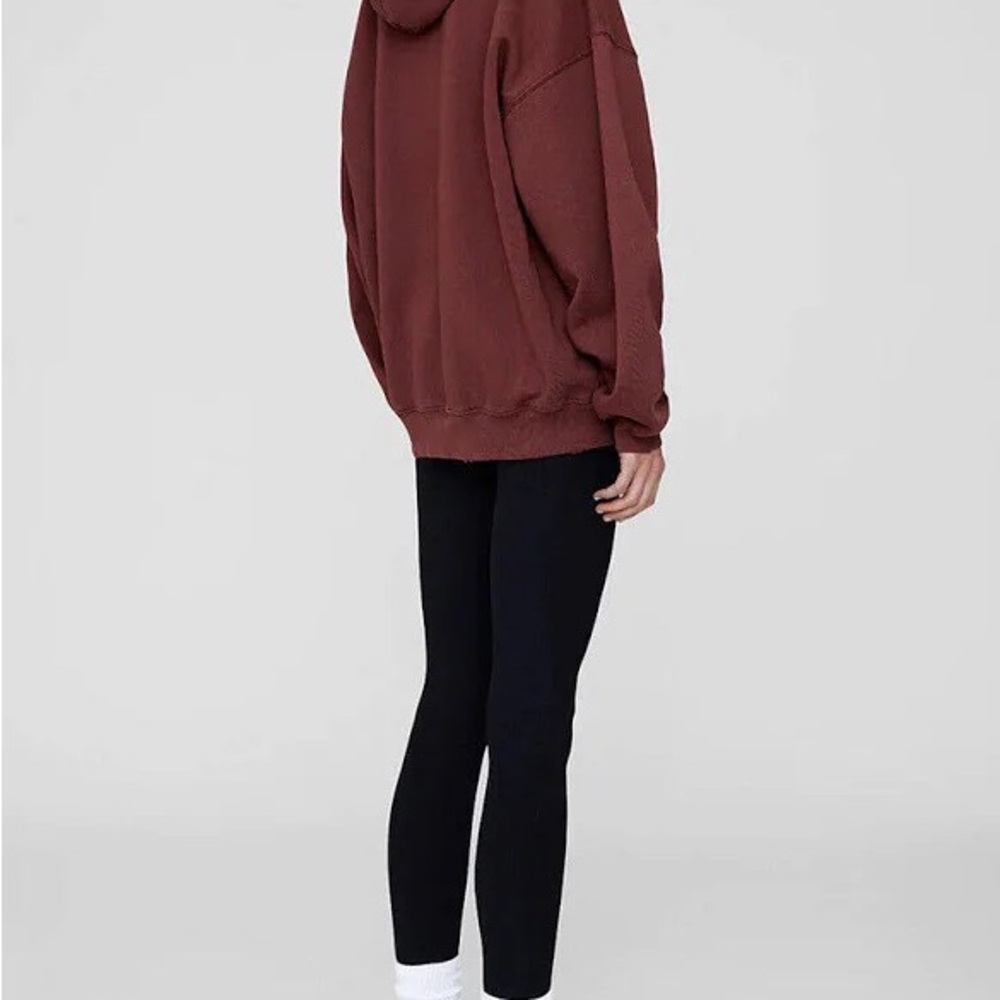 Anine Bing Rust Red Logo Hoodie - Picture 7 of 8